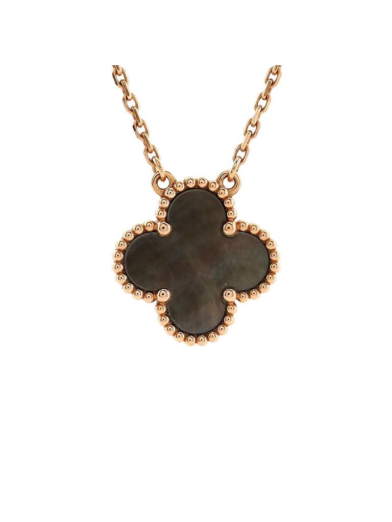 Van Cleef Arpels K Rose Gold Vintage Alhambra Pendant Necklace