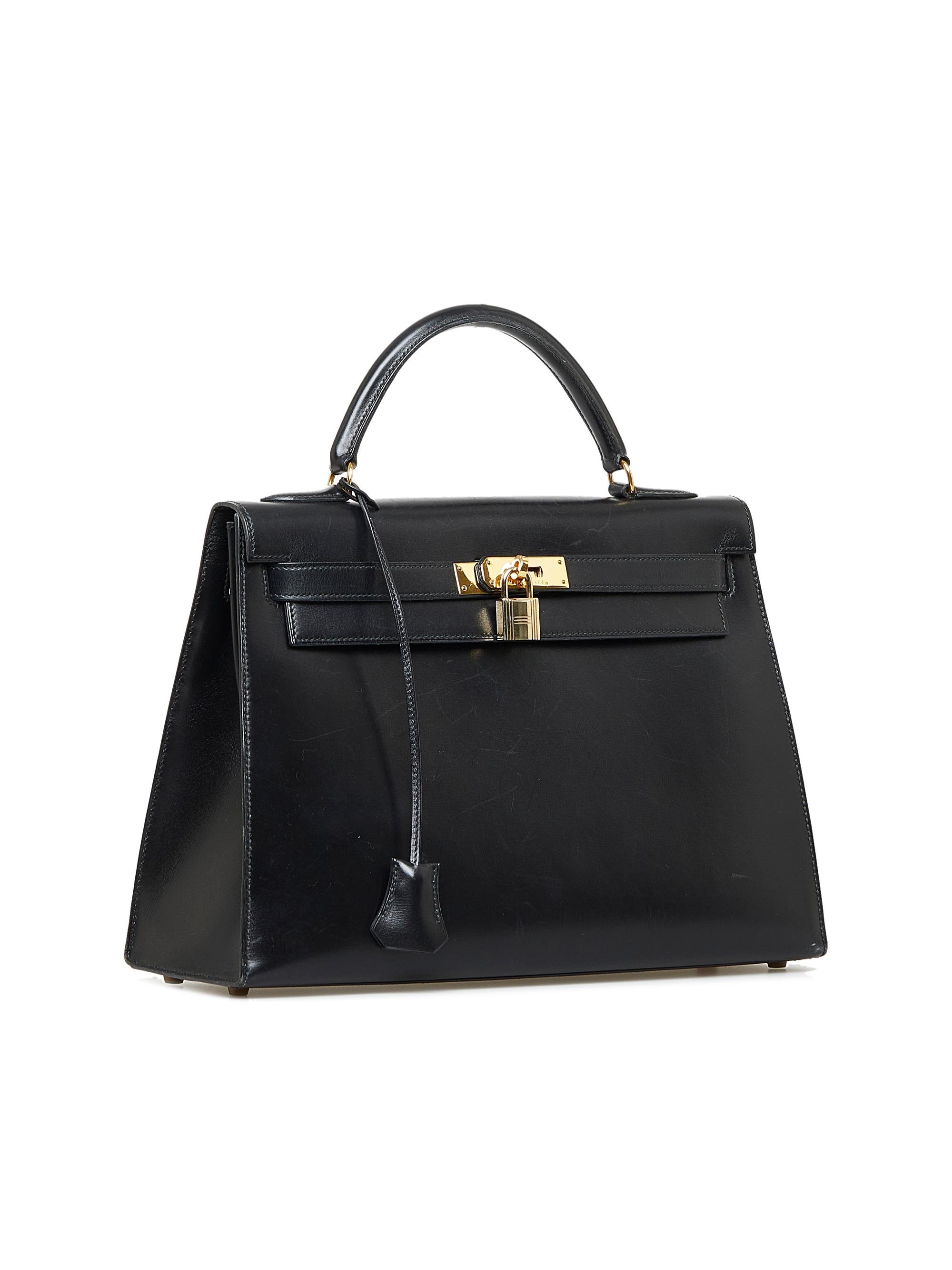 Hermes Box Calf Kelly 32 Black