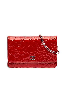 Chanel Camellia CC Wallet On Chain (view 1)