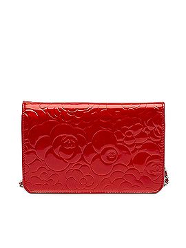 Chanel Camellia CC Wallet On Chain (view 2)