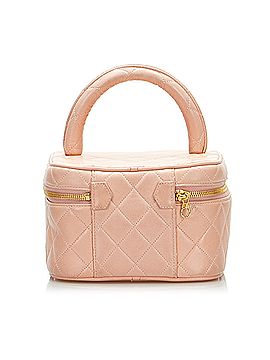 Chanel 100% Leather Pink CC Matelasse Vanity Bag One Size - 44% off
