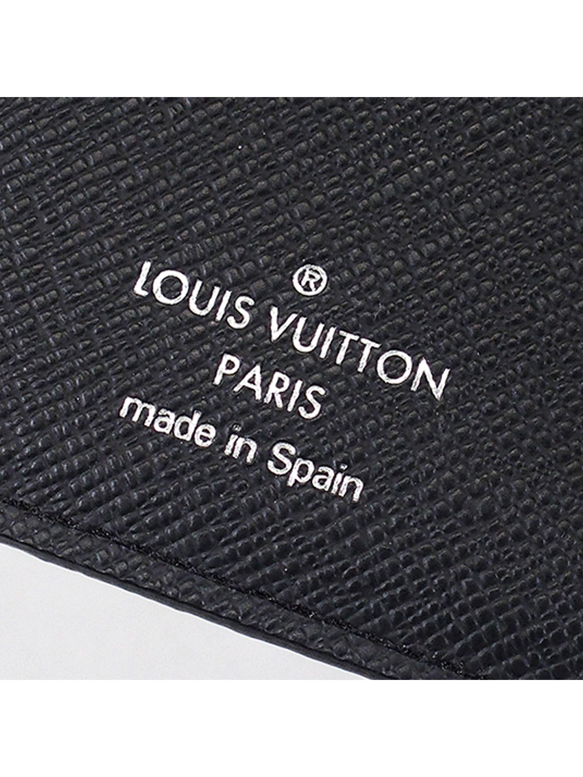 Authenticated Louis Vuitton Monogram Eclipse Portefeuille Marco Wallet Black