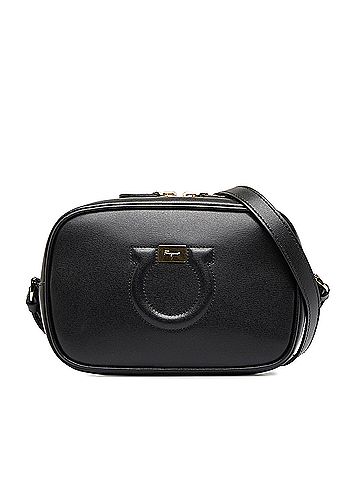 Salvatore ferragamo gancini leather camera outlet bag