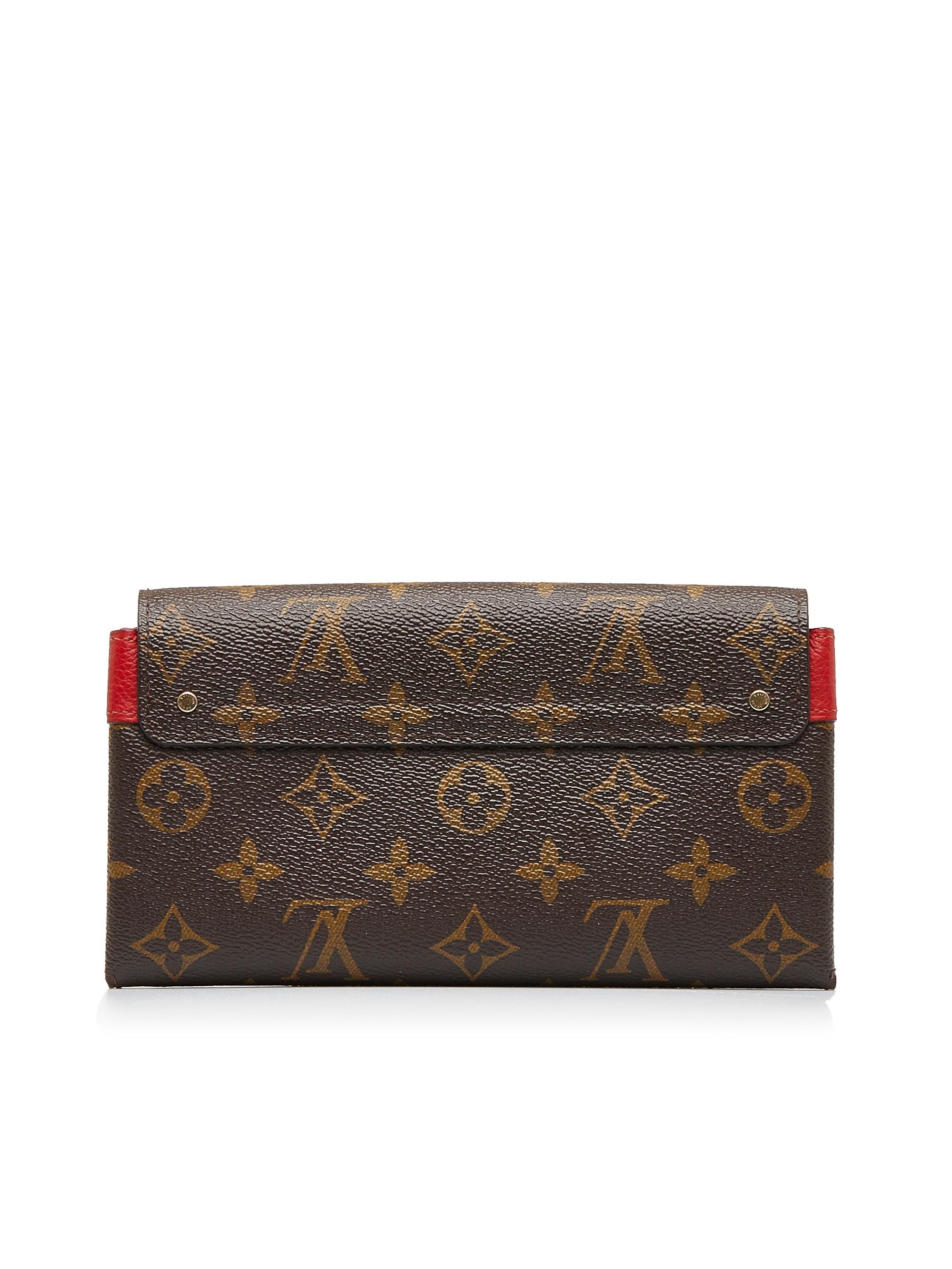 Louis Vuitton 100% Canvas Brown Monogram Elysee Long Wallet One
