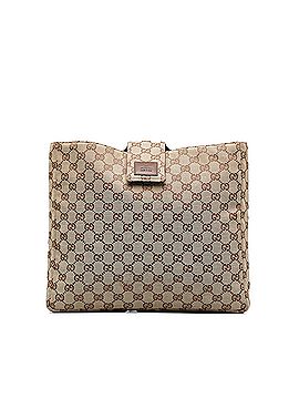 Gucci GG Canvas Clutch Bag (view 1)