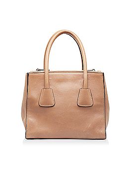 Prada Saffiano Galleria Handbag Brown Leather Pony-style calfskin