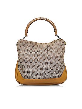 Gucci GG Canvas Bamboo Web Satchel (view 2)