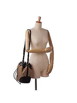 Gucci 100% Canvas Brown GG Canvas Bucket Bag One Size - 15% off