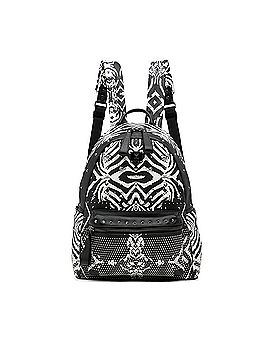 MCM Visetos Studded Zebra Print Backpack (view 1)