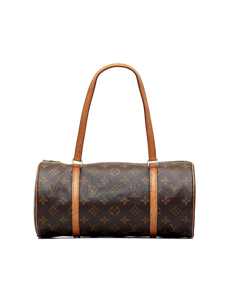 Papillon patent leather handbag Louis Vuitton Beige in Patent