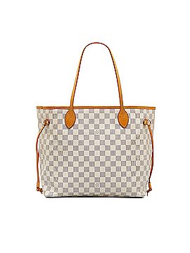 LOUIS VUITTON Damier Azur Braided Neverfull MM Orange | FASHIONPHILE