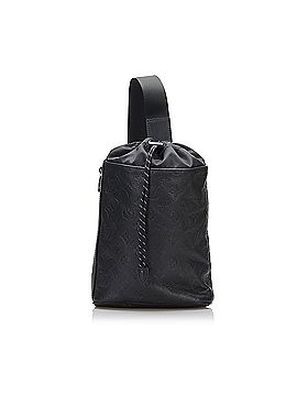 Louis Vuitton Chalk Nano Bag Monogram Shadow Leather Black