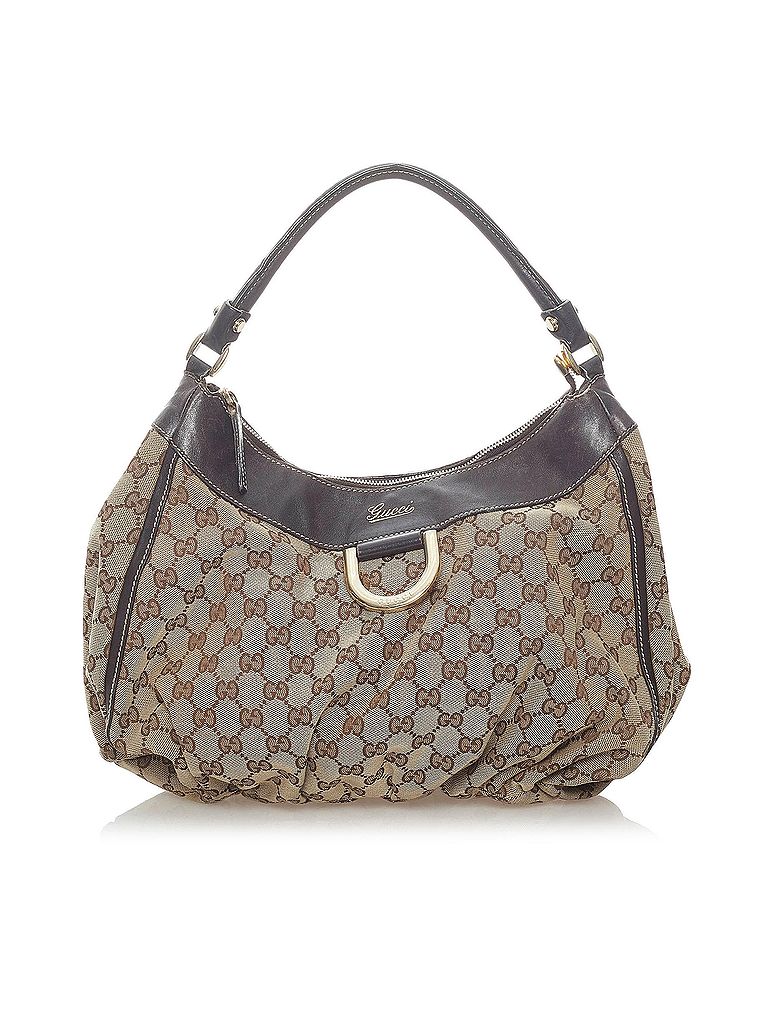 Gucci 100% Canvas Brown GG Canvas Abbey D-Ring Hobo Bag One Size - photo 1