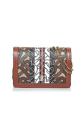Burberry Monogram Stripe Jessie TB Wallet On Chain (view 1)