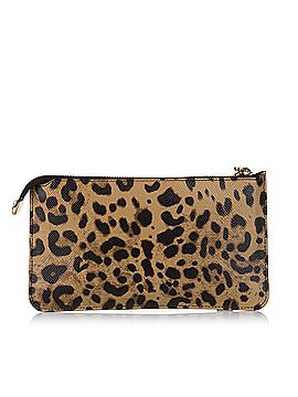Dolce & Gabbana Leopard Print Leather Clutch Bag (view 2)