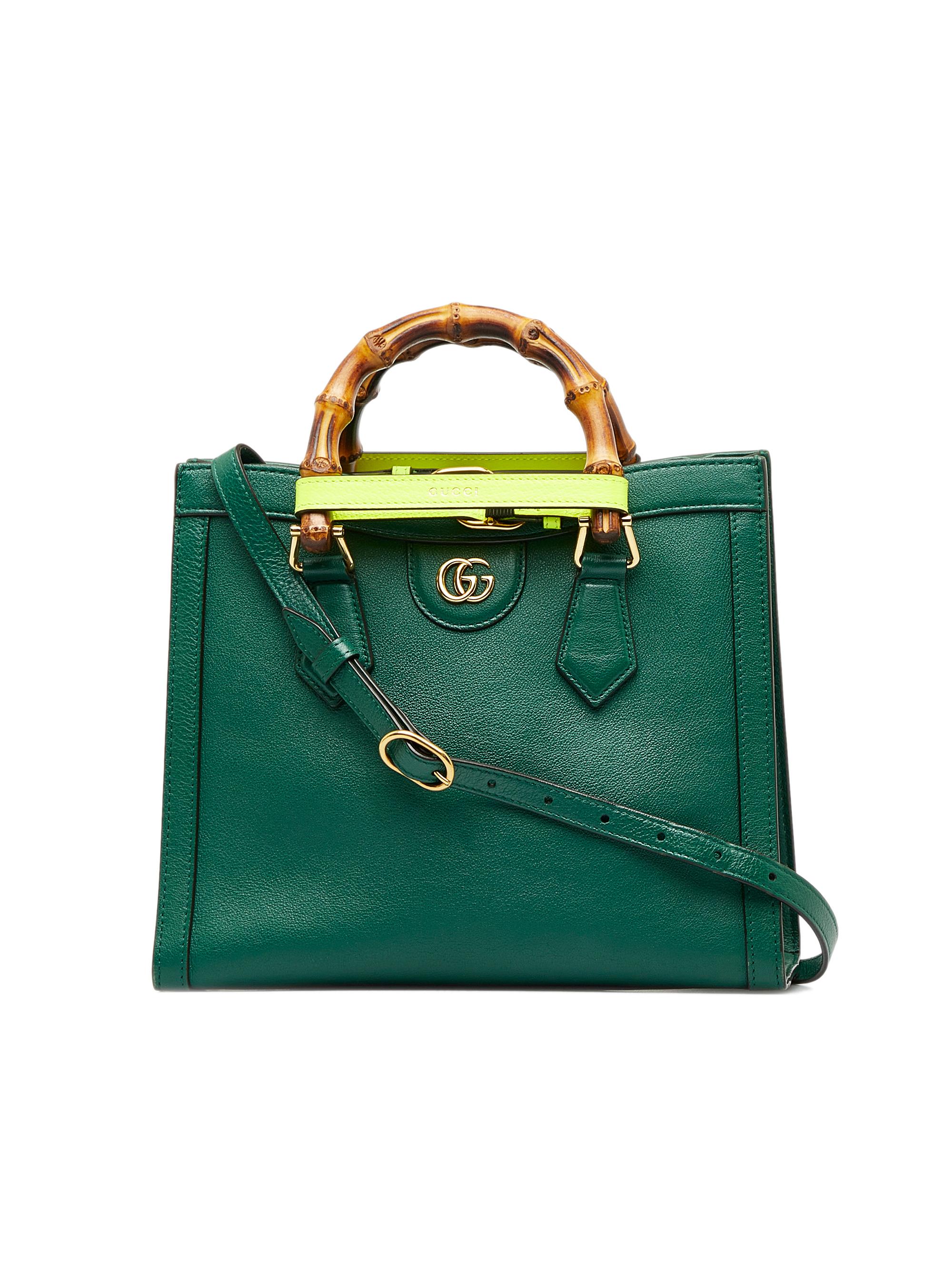 Gucci 100% Calf Leather Green Small Bamboo Diana Satchel One Size - 27% ...