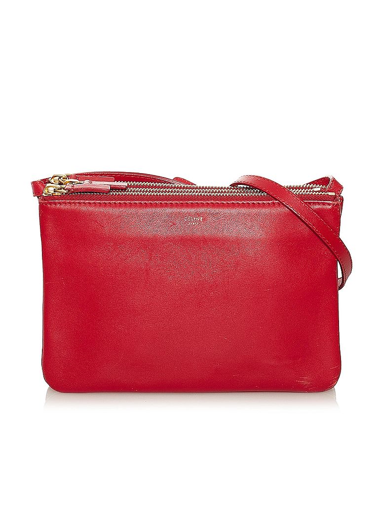 Céline 100% Leather Red Trio Small Leather Crossbody Bag One Size - 60% ...