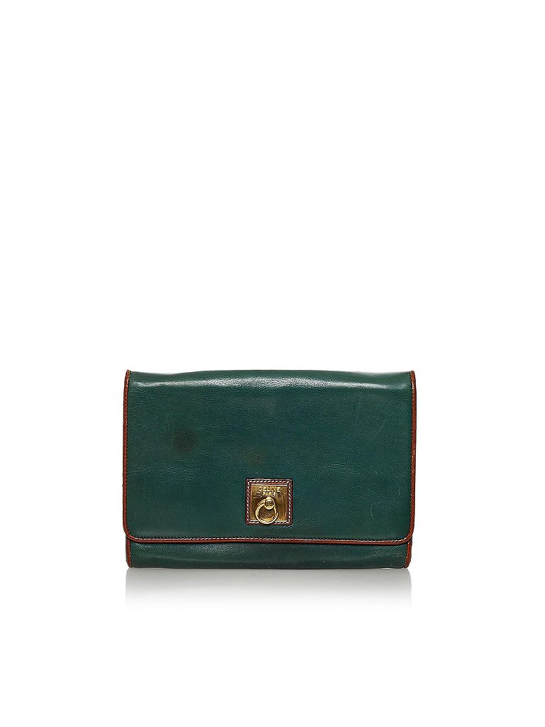 Céline 100% Calf Leather Green Leather Clutch Bag One Size - photo 1