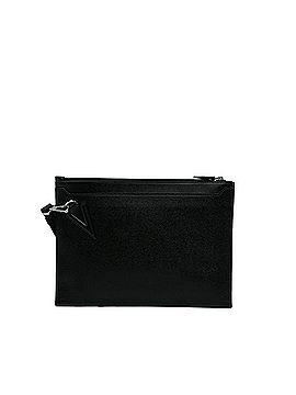 Versace V Logo Leather Clutch (view 2)