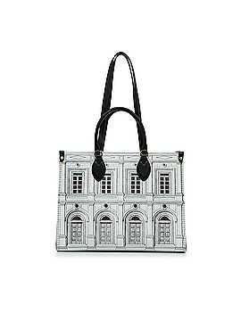 Louis Vuitton white Leather On The Go MM Architettura Tote Bag
