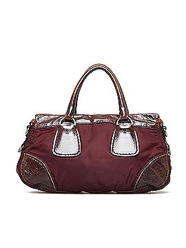 Prada Vitello Trimmed Tessuto Satchel (view 2)