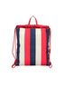 Gucci 100% Canvas Red Sylvie Stripe Canvas Drawstring Backpack One Size - photo 2