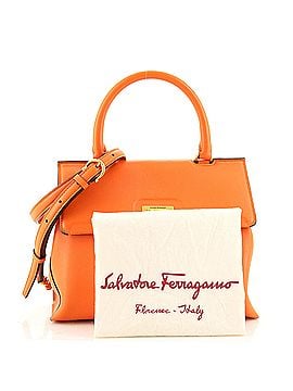 Salvatore Ferragamo Trifolio Top Handle Bag Leather Small (view 2)