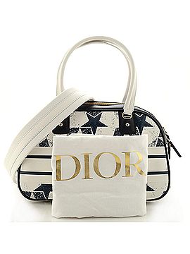 Christian Dior Vibe Zip Bowling Bag Printed Star Embossed Leather Medium (view 2)