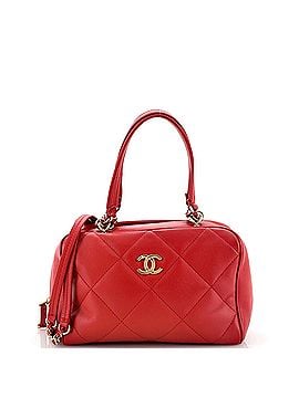Chanel CC Chain Zip Bowling Bag Quilted Lambskin Small (view 1)