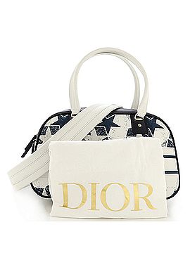 Christian Dior Vibe Zip Bowling Bag Printed Star Embossed Leather Medium (view 2)