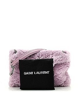 Saint Laurent Loulou Puffer Shoulder Bag Quilted Shearling Medium (view 2)