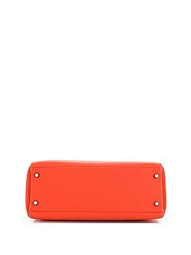 Hermès Kelly Handbag Orange Togo with Palladium Hardware 32 (view 2)