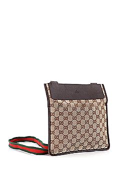 Gucci Vintage Web Crossbody Bag GG Canvas with Leather Small (view 2)