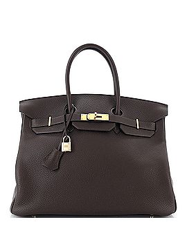 Hermès Birkin Handbag Brown Clemence with Gold Hardware 35 (view 1)