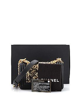 Chanel Boy Flap Bag Quilted Metallic Crumpled Goatskin Small (view 2)