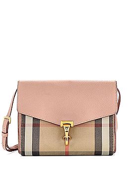 Burberry Macken Crossbody Bag Leather and House Check Canvas Small (view 1)