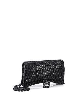 Balenciaga Hourglass Chain Wallet Suede with Crystals XS (view 2)