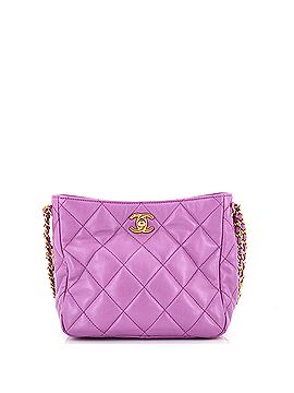 Chanel Pick Me Up Logo Chain Hobo Quilted Lambskin Small (view 1)