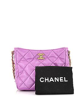 Chanel Pick Me Up Logo Chain Hobo Quilted Lambskin Small (view 2)