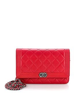 Chanel Boy Wallet on Chain Quilted Lambskin (view 1)