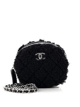 Chanel Round Clutch with Chain Quilted Shearling Mini (view 1)