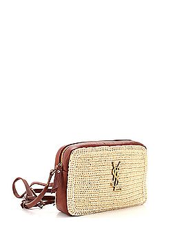 Saint Laurent Lou Camera Bag Woven Raffia Small (view 2)