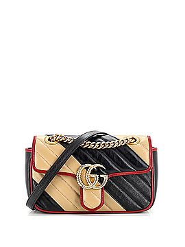 Gucci GG Marmont Flap Bag Diagonal Quilted Leather Mini (view 1)