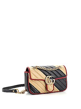 Gucci GG Marmont Flap Bag Diagonal Quilted Leather Mini (view 2)
