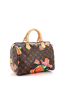 Louis Vuitton Speedy Handbag Limited Edition Monogram Roses 30 (view 2)