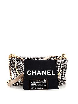 Chanel Tabatiere Kisslock Fold Over Bag Tweed with Quilted Calfskin Medium (view 2)