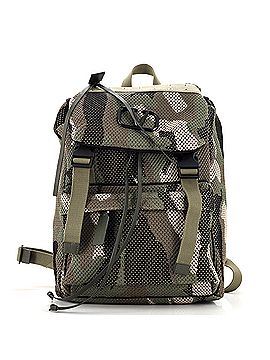 Valentino Garavani Buckle Backpack Camouflage Mesh Fabric Medium (view 1)