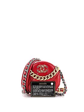 Chanel 19 Round Clutch with Chain Quilted Leather (view 2)