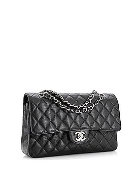 Chanel Vintage Classic Double Flap Bag Quilted Caviar Medium (view 2)