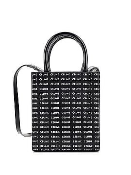 Céline Logo Vertical Cabas Tote Printed Coated Canvas Mini (view 1)